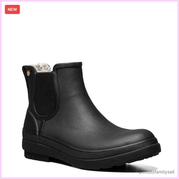 Plush Chelsea Boots Slip-Resistant Comfort Ankle Booties Winter Warm